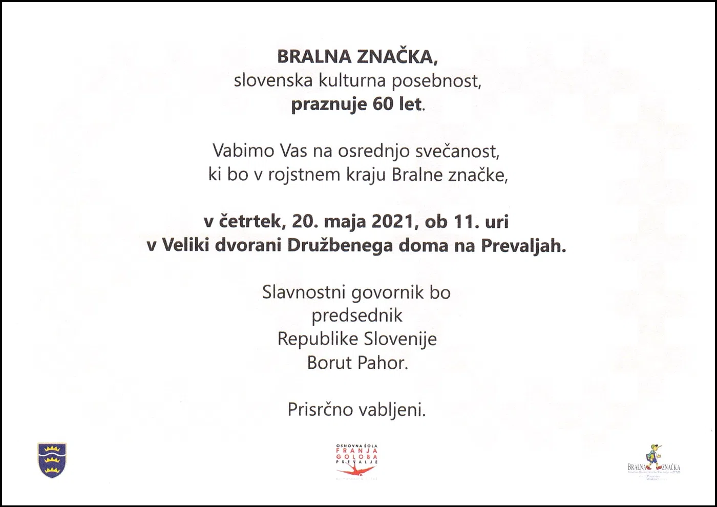 60 LET BRALNE ZNAČKE 1961 - 2021